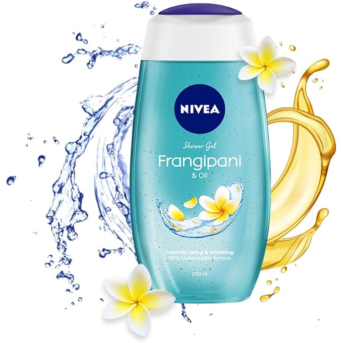 NIVEA Shower Gel, Frangipani & Oil Body Wash, Women, 250 ml - Image 1